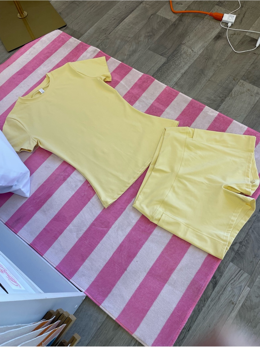 Men's Yellow Athletic Shorts